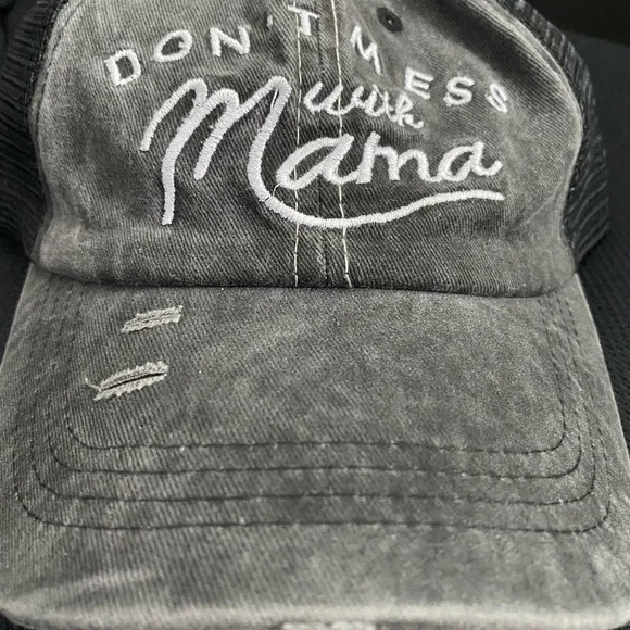 Black Letter Embroidered Baseball Cap - Picture 3 of 6